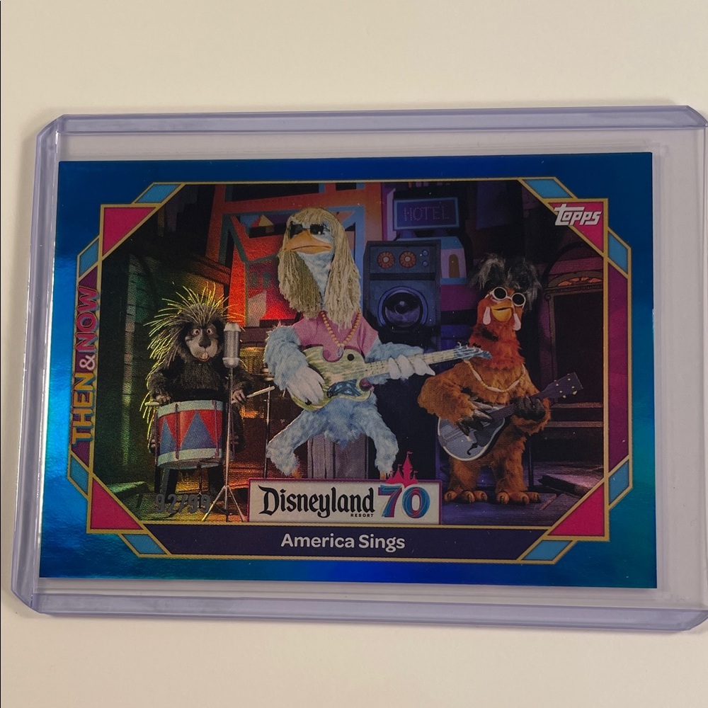 Topps Disneyland 70 America Sings Trading Card - Blue